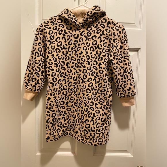 Leopard Print Hoodie Dress - Picture 1 of 2